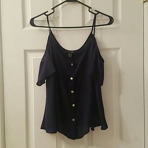 Cold-Shoulder Spaghetti Strap Top
